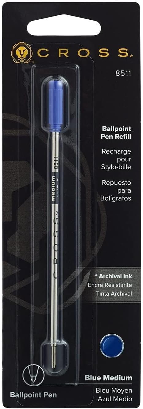 Cross Ballpoint Pen Refill - Refill for Consistent Ink Flow - Quick-Drying - Black - Broad - 1Pack