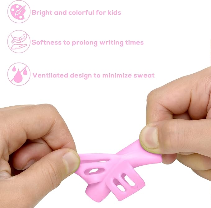 INNER-ACTIVE Two Point Pencil Grips 30 Pack, Handwriting Training for Kids and Preschoolers, Classroom Bulk, Occupational Therapy Writing Tool to Improve Tripod Grasp