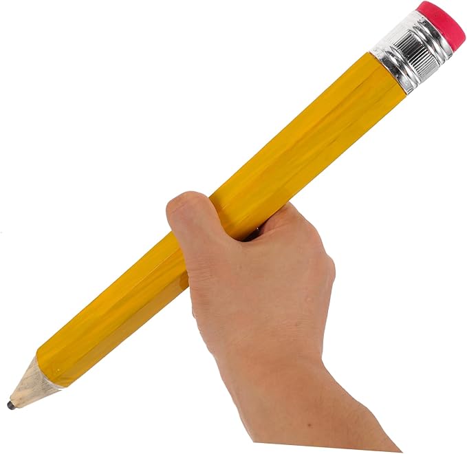 Angoily Large Jumbo Pencil for School Office Sturdy Design Fun Classroom Supplies for Writing Drawing Eye Catching Novelty Item
