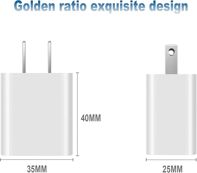 USB Wall Charger Block 2Pack Dual Port Cube Plug Power Charging Adapter Brick for Apple,for iPhone 16/17/Air/15/14/13/12/XS Max/XR/X/8/8 Plus/7/6,foriPad Mini/Air,for Samsung,for Kindle Fire,for LG