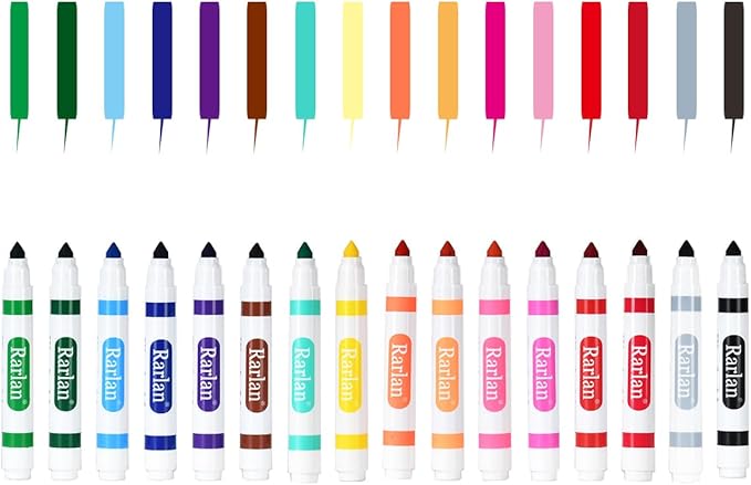 Rarlan Washable Markers Bulk for Kids, Classroom Pack, 16 Colors, 18 Boxes, 288 Count