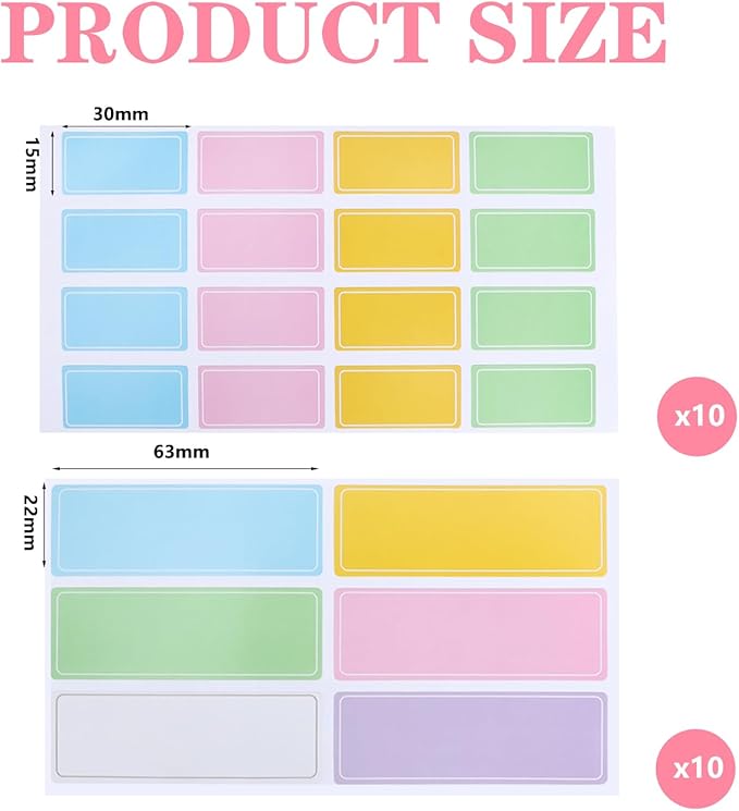 220 pcs Name Tags Colored Name tag Stickers Label Stickers for Classroom Personalized Name Tags Sticker Moving nametags Sticky Freezer Labels for Storage Bins Clothes folders Bottles School Supplies