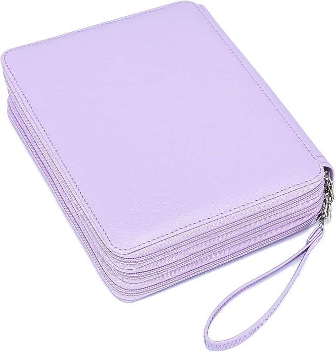 YOUNGCOL 120 Slots Colored Pencil Case Color Pencil Organizer Storage Large Capacity Pencil Holder(Purple, 120 Slots)