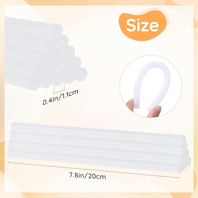 Glow in The Dark Glue Sticks, 72 Pack 0.43"x8" Full Size Hot Glue Sticks for Wedding Cards, Sealing, Decoration, Art, DIY, Car Dent Repair