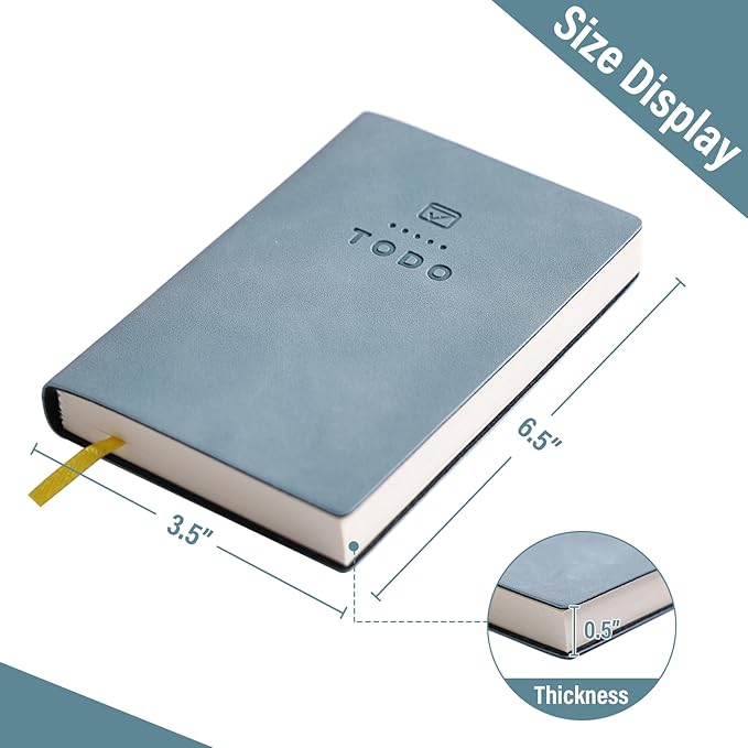 Tiita to Do List Notebook 98 Pages Daily to Do List Notepad for Work Pocket to Do List Undated Daily Planner 4.2"x 2.8" Small Checklist Notebook Blue