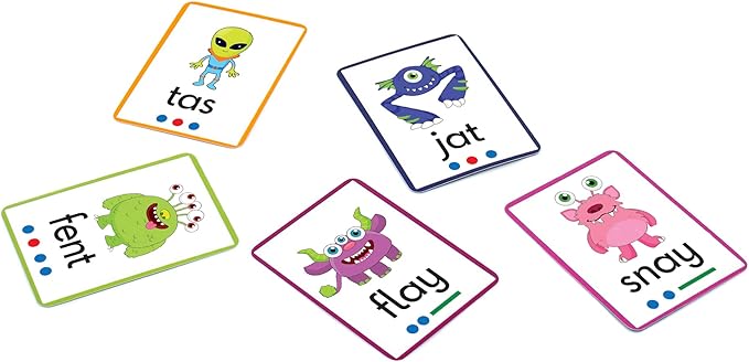Alien Word Flashcards: Junior Learning, The Science of Reading Supplementary Resources, for Classroom or Home School use, for Ages 4+, Grade Pre-K