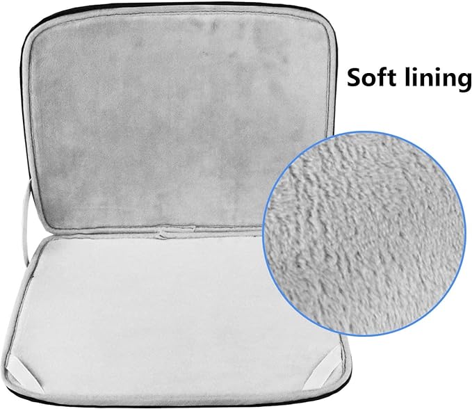 Hsmienk Laptop Sleeve Case 17 Inch, Durable Shockproof Protective Computer Cover Flip Case Briefcase Carrying Bag Compatible with 17-17.3 Inch Laptop, Computer, Notebook, Black