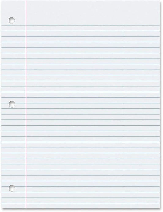 PACON College Ruled Filler Paper, White