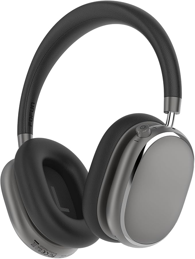 FOFUN NC95 Hybrid Active Noise Cancelling Headphones with Knob Control, 120H Playtime Over Ear Headphones Wireless Bluetooth 6.0, App Control, Hi-Res Audio, Comfort Fit, Clear Calls for Travel/Workout