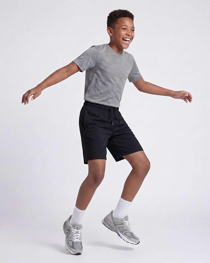 Real Essentials 5 Pack: Boys' Mesh Basketball Athletic Shorts with Pockets – Teen Kids Youth Quick Dry Soccer Running Gym