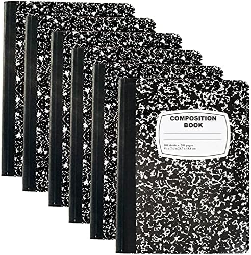 Trail maker (50 Pack Bulk Composition Notebooks, Wide Ruled Marble Cover, 200 Pages (100 Sheets), 9.75 x 7.5, Bulk School Supplies for Classroom, Office & School Donations