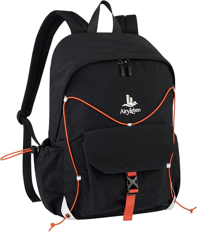 25L Travel Backpack Women Men, Lightweight College Backpack,Black | Casual Daypack, Water Resistant Bookbag, Fit 15.6-inch Laptop, Travel Commuting Gym Hiking Work Bag, TSA Friendly