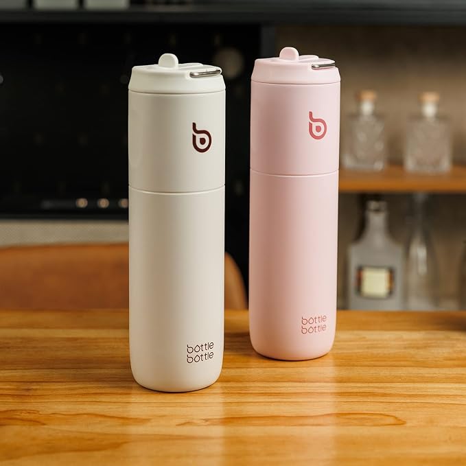 BOTTLE BOTTLE Insulated Water Bottle 24oz with Straw Lid and Handle Sports | for Travel Gym school,Stainless Steel Water Bottles,Double-Wall,Vacuum Metal,Leak Proof,BPA-Free