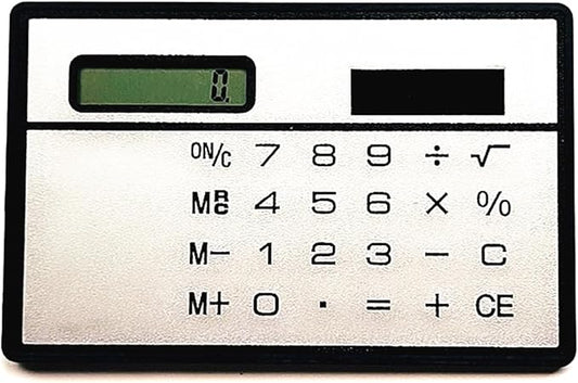 Solar Power Calculator 8 Digit Display Basic Standard Calculators Thin Calculator for Business Office School,Plastic