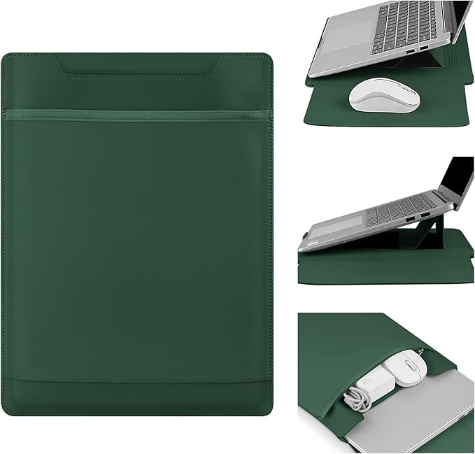 HoYiXi 15-15.6" Laptop Sleeve-Compatible with MacBook Pro 16/15.4'' MacBook Pro 15, Mac Air 15 - Waterproof Soft 15 16 inch pc case for H P, Dell, Acer, Asus,15 inch Laptop case,Green