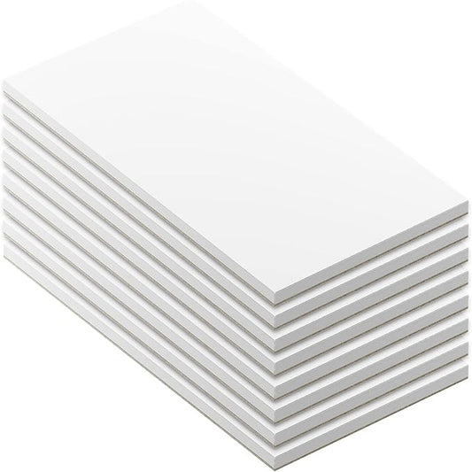 3" x 5" Note Pads - Memo Pads - Blank Scratch Pads - Small Notepad Writing Pads for Taking Notes and Task Allocation – Easy to Peel – 80gsm Papers with Cardboard Backing – 50 Sheets – Pack of 8