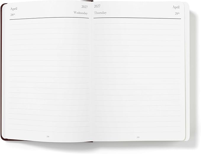 Wykeham's Executive 2026-27 Daily Journal Planner – Customization Available – Mid-Year Academic Diary – July 2026 to June 2027 (Personalized Conker, 8.5"×5.5")