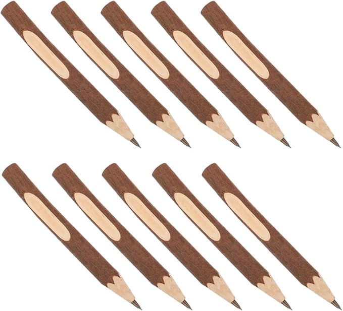 Wood Ballpoint Pens 13cm Tree Bark Natural Biodegradable Writing Pens 10pcs Convenient for Office and School Supplies