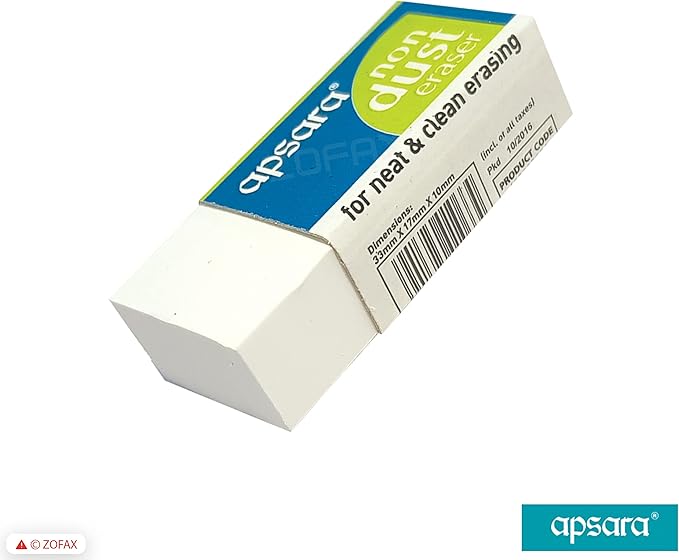 Apsara Non Dust Erasers - Pack of 20