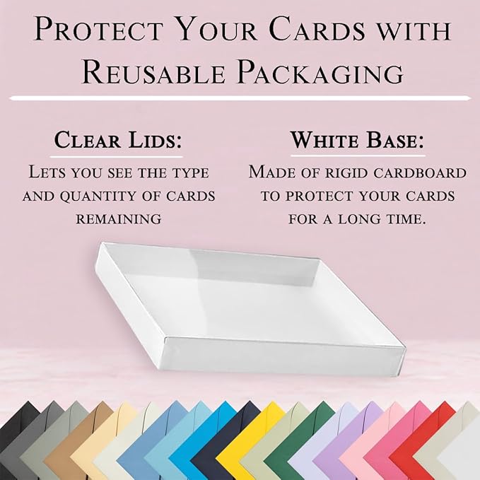 Personalized Stationery Note Cards with Envelopes – Custom Minimalist Thank You Cards, 12 Flat Note Cards & Colored Envelopes – Crush-Resistant Packaging - Folded Cards Option (Thin Initial Behind)