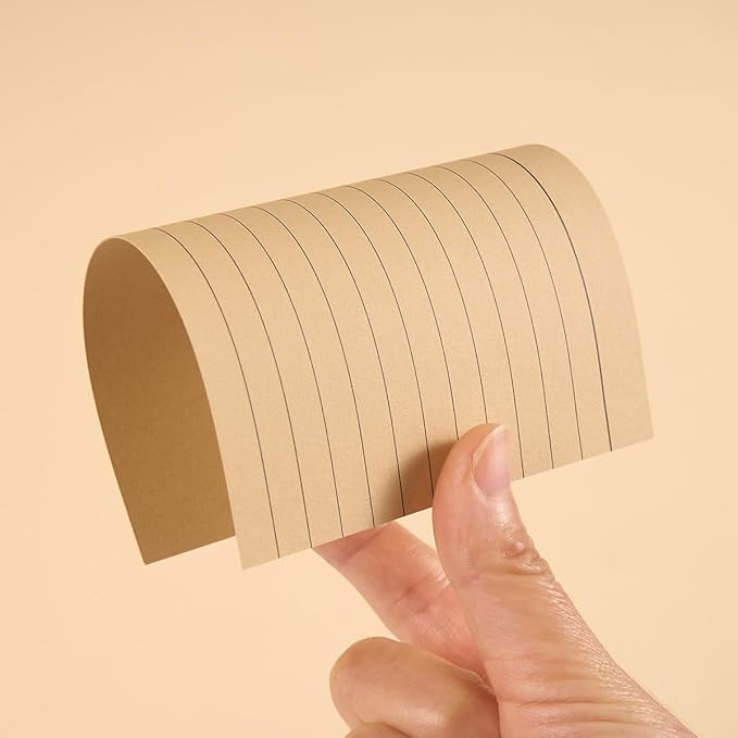 100 Sheets Colored Ruled Note Cards Index Cards, 250 GSM Heavy Flashcards, 5 Colors (5 Brown, 4x6)