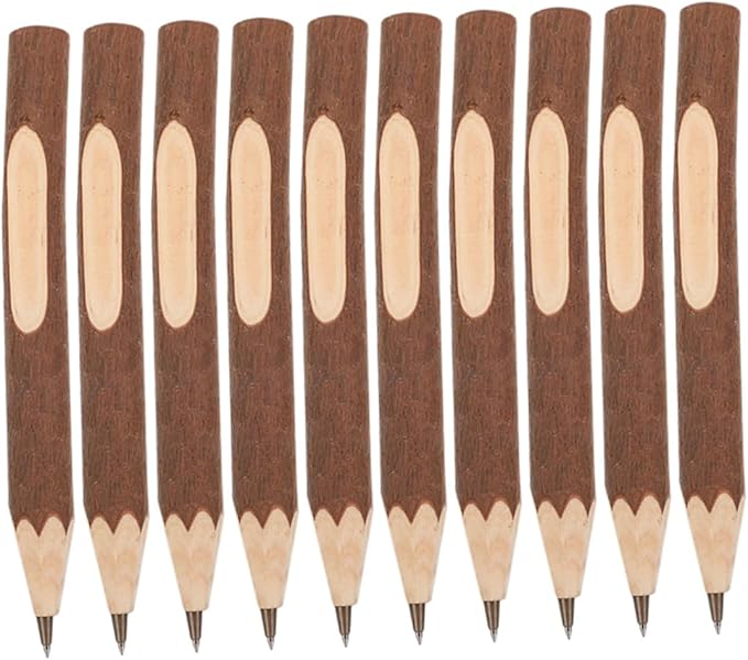 MAGICLULU 10pcs Natural Wood Branch Ballpoint Pens 13cm Biodegradable Writing Supplies Portable Unique Wooden Pens for Office and Daily Use