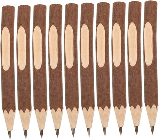 MAGICLULU 10pcs Natural Wood Branch Ballpoint Pens 13cm Biodegradable Writing Supplies Portable Unique Wooden Pens for Office and Daily Use