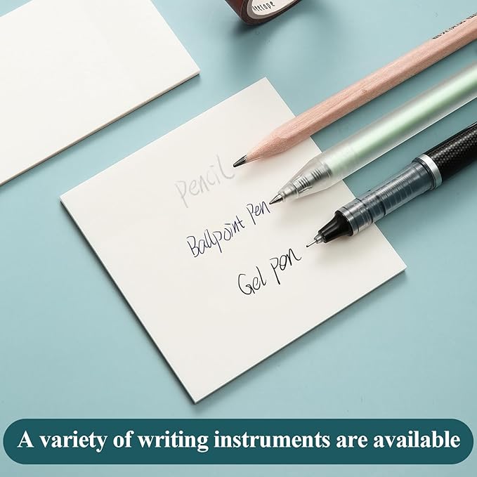 M&G 300 Sheets Transparent Sticky Notes, Waterproof Self-Adhesive Translucent Sticky Notes Pads Clear Post It Notes for Books Annotation School & Office (3x3 inch)