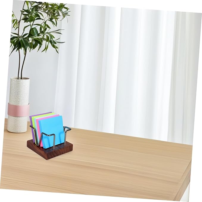 DOITOOL Capacity Note Pad Organizer Elegant Wooden Desk Holder for Office School and Home Decor Chic Stationery Storage for Memo Pads and Office Supplies