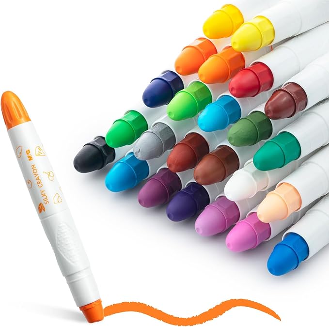 M&G 24 Colors Upgraded Food-grade Paint Sticks, Tempera paint sticks for artists, Washable paint, Non- Toxic, Super Quick Drying-Stocking Stuffers, Christmas Gift Idea for artists