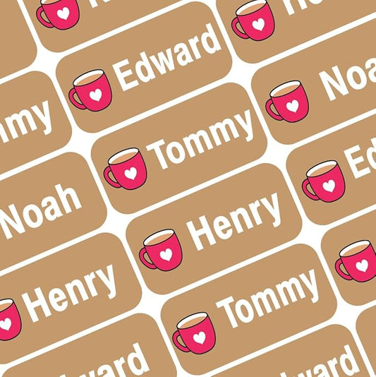 Personalized Name Labels for Kids – 60 Waterproof Peel-and-Stick Labels for Clothes, Lunch Boxes, Water Bottles, Laundry Bags – Durable, Dishwasher & Microwave Safe, Perfect for Camp, Daycare, School