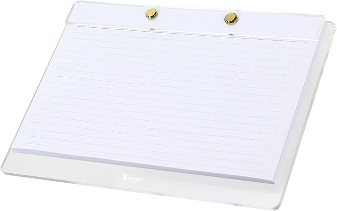 Lined Notepad with Acrylic Drafters Tablet Planner, 50 Sheets, 8.9 x 6.5 in, Perforated Sheets to-Do Notepad for Office Home Desk Accessory