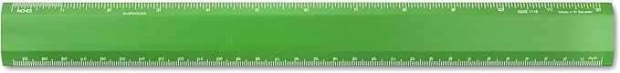 Alumicolor Aluminum Desk Ruler, 12IN, Green