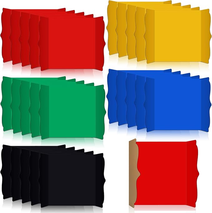Censen 30 Pcs Trifold Poster Board 12 x 20 Inch Colorful Trifold Display Board Science Fair Display Boards Small Corrugated Posterboard Project Presentation Boards for Science Fair Business Office