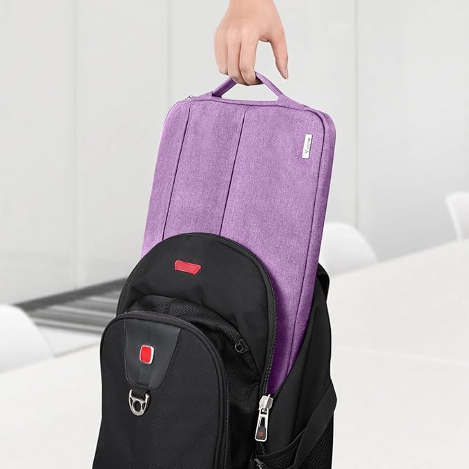 Voova Laptop Sleeve Carrying Case 14 15 Inch Compatible with MacBook Air 15 M2/M3/M4 2022-2025, MacBook Pro 15, Hp Chromebook 14, Waterproof Slim Computer Cover Bag,Lavender