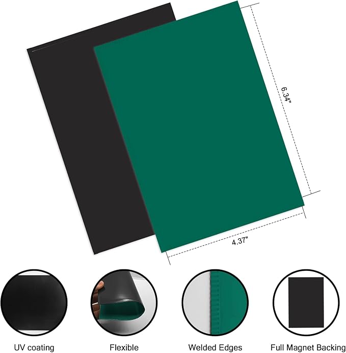 CHUNNIAO Green Magnetic Picture Frame 4X6 for Refrigerator 10 Pack,Photo Magnets Sleeves