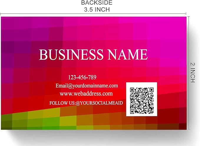Simple Design Business Card 3.5" x 2" 200 pcs - Add Picture or Logo,Custom Premium Name Cards with Logo Two-Sided, High-end 500 pcs