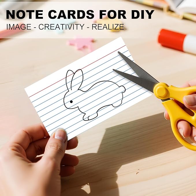 300 Count White Index Cards 3x5 Notecards Bulk Lined Flash Cards for Studying 3 x 5 Index Cards Ruled Notecards Bulk Pack of Note Cards for School Ruled Lined Index Card Flashcards 3x5 Cue Cards