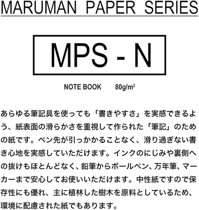 Maruman L1307 Loose Leaf A5 Square 0.2 inch (5 mm), 50 Sheets Set, 5 Pieces
