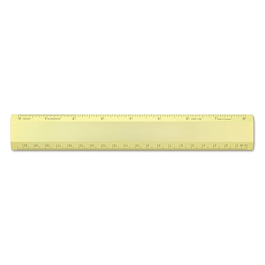 Alumicolor Aluminum Desk Ruler, 8IN, Gold