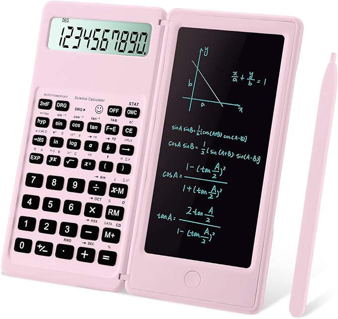 Scientific Calculators,IPepul Multi-Functional Pink Kawaii Calculator with Algebra, Trigonometry, and Calculus, Suitable for Students, Teachers, &Business Professionals, Lead for School Supplies（Pink