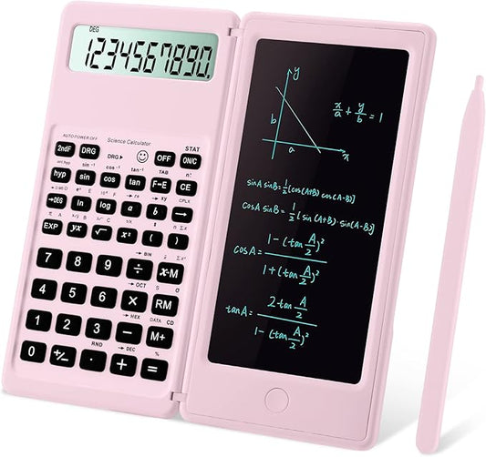 Scientific Calculators,IPepul Multi-Functional Pink Kawaii Calculator with Algebra, Trigonometry, and Calculus, Suitable for Students, Teachers, &Business Professionals, Lead for School Supplies（Pink