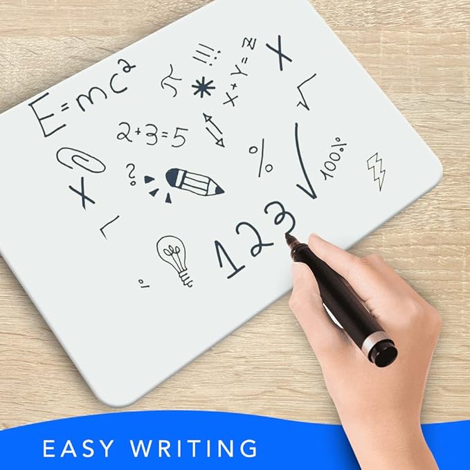 Small White Dry Erase Board for Kids 6pk. Double Sided Lapboard Mini Ideal Dry Erase Board Perfect for Homeschool Supplies, Office, Classroom