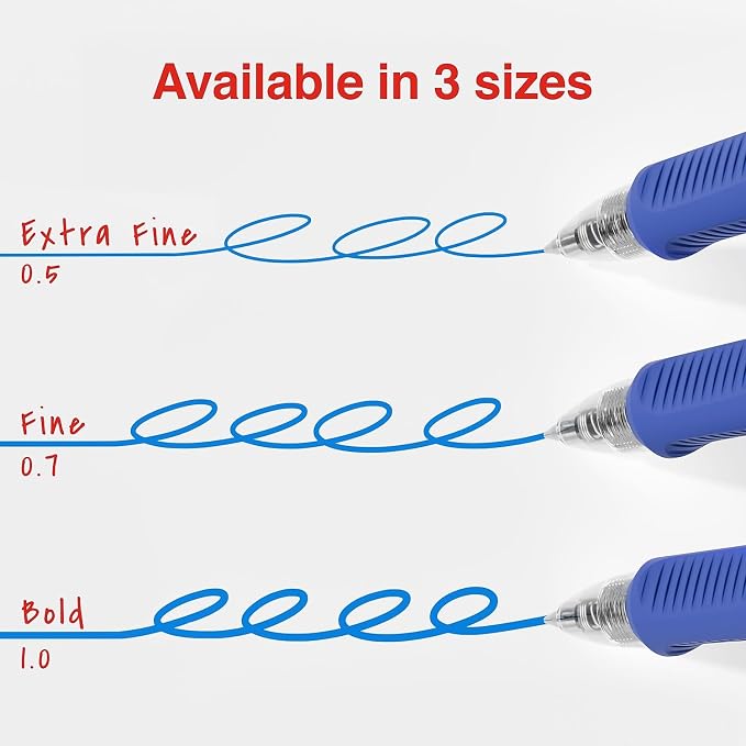 Staples ProGel Retractable Gel Pens, Bold 1.0mm, Blue Ink, 36-Pack | Smooth-flow pens for high-volume everyday office writing.