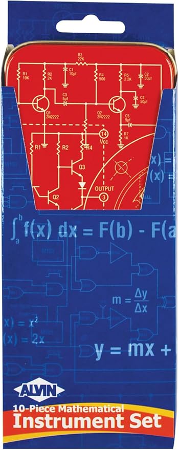 Alvin, MS10, Mathematical Instrument Kit - 10-Piece Set