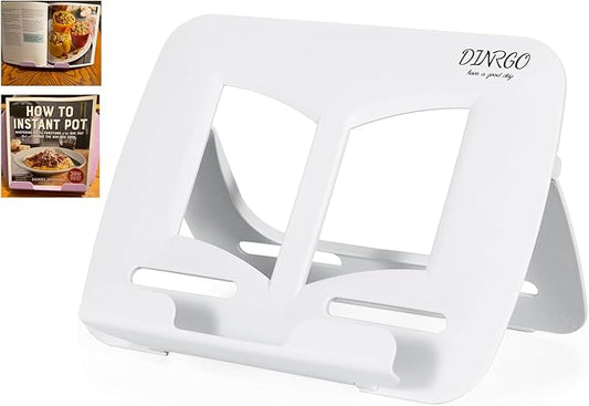Portable Book Stand HandsFree Cookbook Textbook Book Holder for Kids Reading Pool Gifts Girls Boy Making it Ideal for Multiple uses at Home, School, or Work in White 11.82" * 8.26"