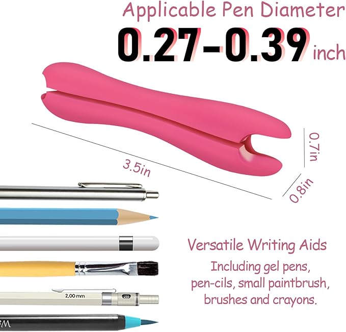Colors Pencil Grips for Kids and Adults,Pencil Grips for Kids Handwriting,Pencil Holder Finger Posture Correction Training,Anti-Slip Texture Ergonomic Design for Right or Left-Handed Use(6-Pack)
