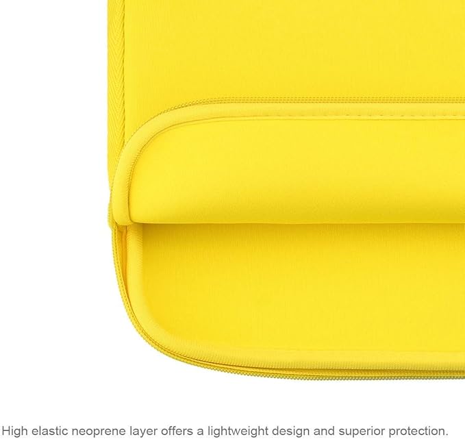 Arvok 11 11.6 12 Inch Laptop Sleeve Case for MacBook Air 12, Water-Resistant Neoprene Notebook Computer Tablet Sleeve, Carrying Bag Cover for Chromebook/HP/Dell/Lenovo/Asus/Acer, Yellow
