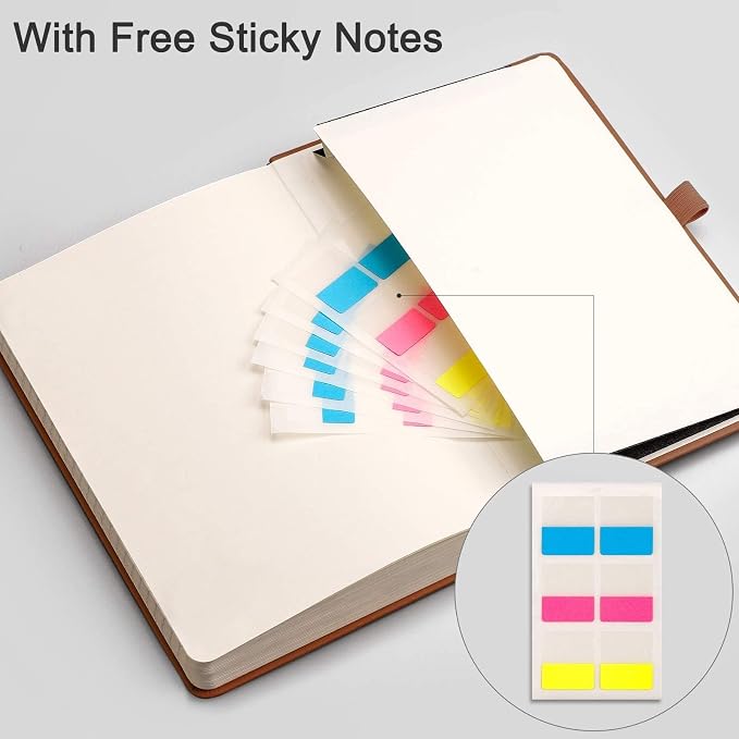 EMSHOI Lined Journal Notebook, 256 Numbered Pages, A5 Size (5.7'' x 8.3'')