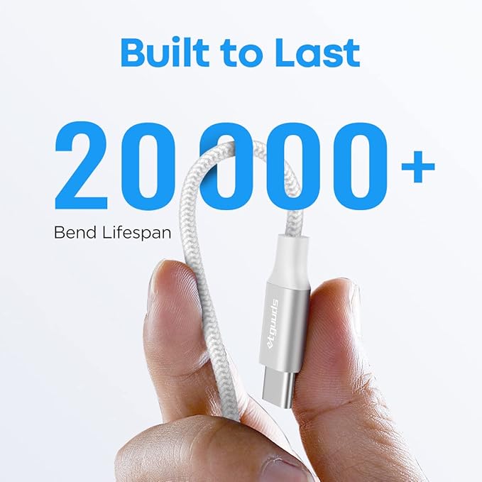etguuds White Long USB A to USB C Cable 10ft, 2-Pack Fast Charging Type C Charger Cord for iPhone 17 16 15 Pro Max Plus Air 16e, Samsung Galaxy S25 S24 S23 S22 S21 S20 Note 20 A17 A16 A15 A26 A36 A56